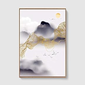 Framed Home Artwork Nordic Style Abstract Color for...