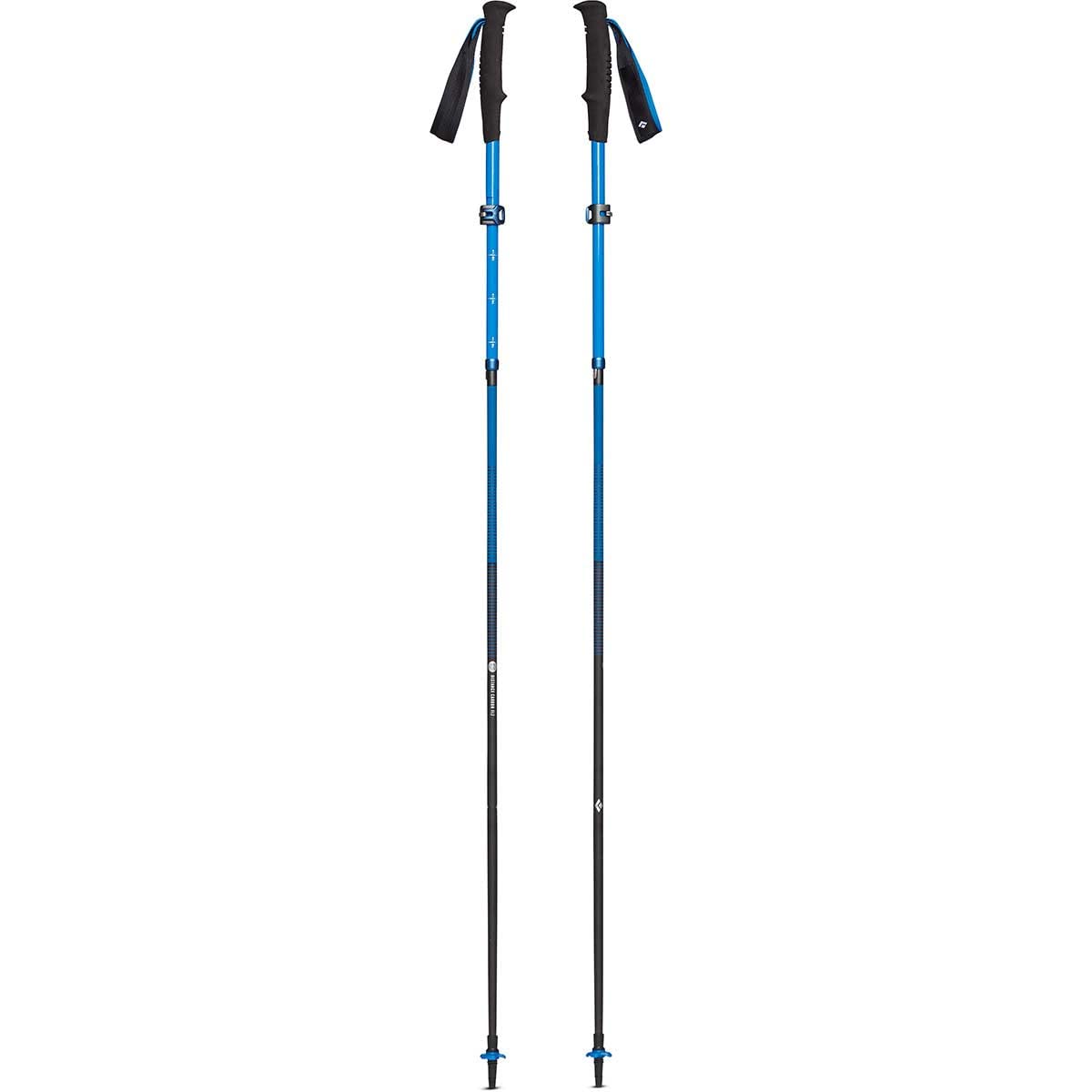 Photo 1 of BLACK DIAMOND Distance Carbon FLZ Trekking Poles (Pair) | Ultralight Carbon Fiber | Z-Pole Folding Design | Hiking & Trail Running | Ultra Blue | 140 cm