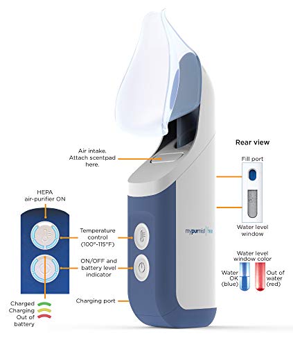 Mypurmist Free Ultrapure Handheld Personal Steam Inhaler (Cordless), Vaporizer and Humidifier - Thumbnail 3