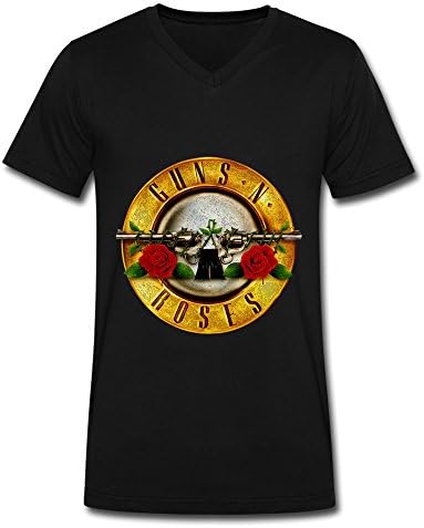 Guns N' Roses Not In This Lifetime Tour Logo Mens V Neck T Shirt Black