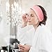 Madholly 5 piece Spa Makeup Headband Towel Terry Cloth Make Up Headband Yoga Sport Headband Shower Headband Washable Facial Band Adjustable Makeup Wrap Headband with Self-adheisve Tape