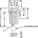 10-32 Thd., Rod Clevis Assemblies, Use w/Bore Sizes
