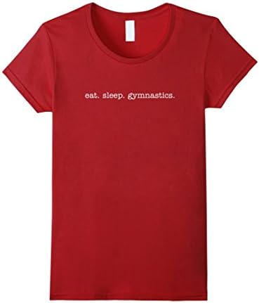 Womens Eat Sleep Gymnastics T-shirts for Gymnasts and Coaches Small Cranberry