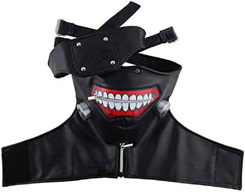 IGBBLOVE Tokyo Ghoul Season 1 Black Zipper Mask Party Cosplay Prop Halloween Mask (Black)