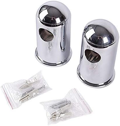 Soytich 2 x Wall Mount for Wall Rod Holder Wall Mount Shower Fitting (2xHalt03), Silver