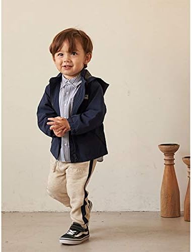 Amazon プティマイン バイカラーマウンテンパーカー ブルー 1 05 ワンピース チュニック 通販