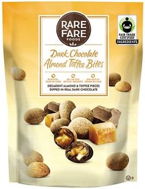 Rare Fare Foods Dark Chocolate Almond Toffee Bites (20 oz.) (pack of 2)