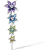 Santuzza 925 Sterling Silver Ccolorful Orchid Enamel Flower Pendant Cubic Zirconia Pendant for Women