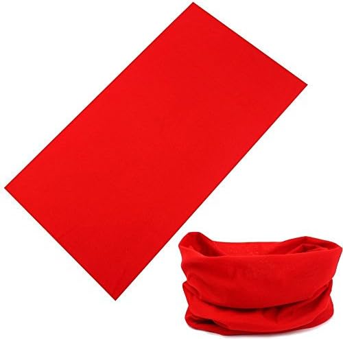 YOHO BUY 16-in-1 Headband Seamless Outdoor Sport Bandanna Head Wrap Scarf Wrap for Yoga Sports,Magic Headband &amp; Collars Muffler Scarf Face Mask with UV Resistance (Red)