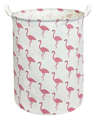 clocor Pink Flamingo Laundry Hamper Toy Storage Bin