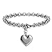 Monily Birthday Gifts for Women Initial Charm Bracelets for Women Letters Alphabet Heart Bracelet for Women