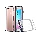 iPhone 8 Plus, iPhone 7 Plus Premium Modular Slim Case [RhinoShield Mod] Shock Absorbent Heavy Duty Protective Cover - Compatible w/ Wireless Charging & Lenses - Dark Blue Bumper w/ Clear Back