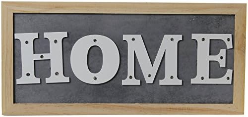 Light Up Led Home Word Plaque Sign With Wall Mounted Freestanding Wooden Frame