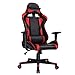 Ergonomic Gaming Chair Racing Style Adjustable High-Back PU Leather Office Chair Computer Desk Chair Executive and Ergonomic Style Swivel Video Chair with Headrest and Lumbar Support-Red