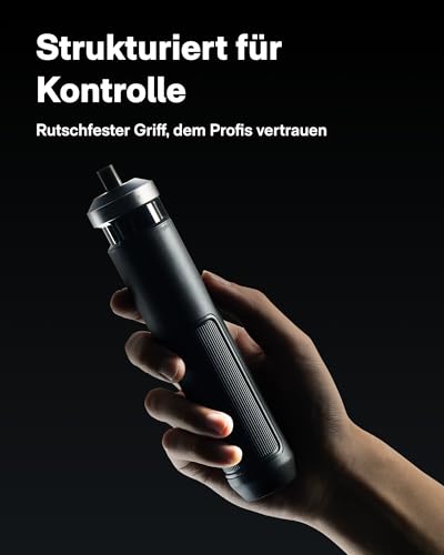 HOTO PixelDrive Electric Screwdriver Set, 30 Bits, USB-C | Intelligent display cordless screwdriver, 6 torque settings (0.5-6 Nm), 1/4 inch, ideal for electronics, home repairs