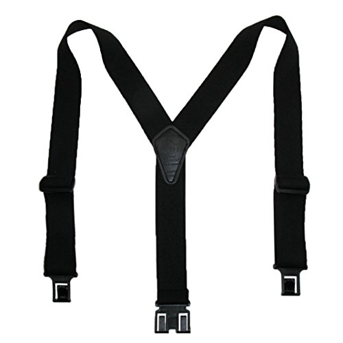 Perry Suspenders Mens Elastic Ruf-N-Tuf Hook End Suspenders (Tall Available), Tall, Black