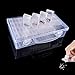 Aovlo 64 Grids Acrylic Jewelry Storage Box Embroidery Storage Case Plastic Box Organizer Medicine Case Diamond Painting Accessories Tools, Transparent Empty Nail Art Tip Storage Container Case