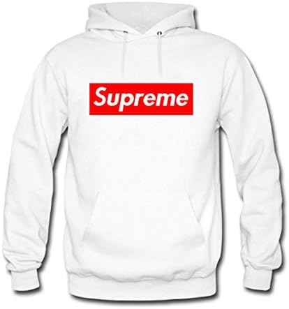 Li Hai Bin Men's Supreme Pullover Hoodie SweatshirtMedium White