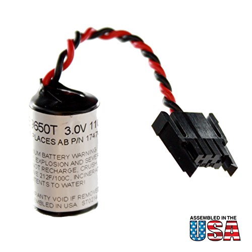 Exell 3V 1100mAh Lithium PLC Computer Backup Battery Fits and Replaces Allen Bradley 1747BA, Allen Bradley 1769-BA, Allen Bradley 1769-BA2, Allen Bradley 41761, Allen Bradley 41762 Allen Bradley 41763