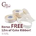 Cakebon Cake Boards - Sturdy 1/2 Thick Drums - 12 Inch Professional Fully Wrapped Edges White 12-Pack