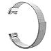 Fitbit Charge 2 Replacement Band,Hanlesi Stainless Steel Bracelet Fitness Wristband for Fitbit Charge 2 (No Tracker)- Silver