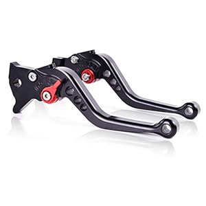Auzkong Motorfiets remhendel kort koppelingshendel verstelbaar voor Yamaha YZF R6 2005-2016, YZF R1 2004-2008, zwart