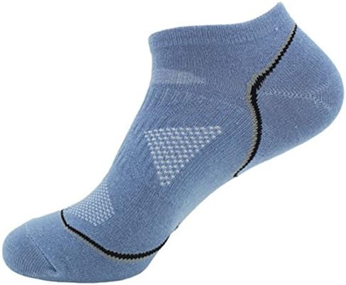 Huathy Men’s Low Cut Invisible Sportive Sneaker Socks Cotton Rich (Shoe 6-11, Light Blue)