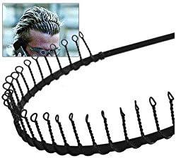 Dickness Cool Mens Metal Toothed Sports Football Soccer Hair Headband Alice Band Black