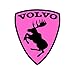 Volvo Prancing Moose Sticker Yellow 4 Inch