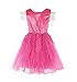 ReliBeauty Girls Drop Shoulder Princess Costume Dress up, Knee-Length, Hot Pink, 4T-4/110