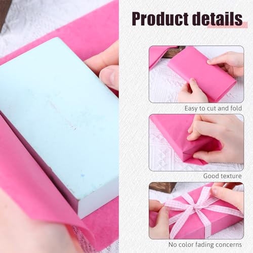 Shindel 330 Sheets Tissue Paper for Gift Bags, Red Tissue Paper Bulk 14 x 10 inch Gift Wrapping Paper for DIY Crafts Gift Box Wrapping