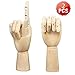 Wooden Hand Model Flexible Moveable Fingers Manikin Hand Figure Both Left and Right Hand for Sketching Drawing Home Office Desk Posable Joints Kids Children Toys Gift 8 INCH