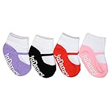 juDanzy Mary Jane Socks for baby & Toddlers girls Red, Black, Pink, Purple with Grips (2-4 Years)