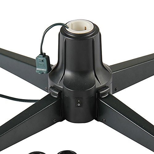 Home Heritage Electric Metal Rotating Christmas Tree Stand for 7 Foot Christmas Trees with Adapters
