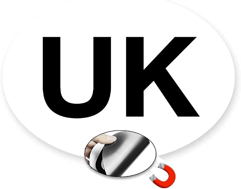 Rubigo UK Magnetic Car Sticker for Europe 18x13.3 cm DVLA Legal Weatherproof