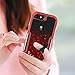 iPhone SE 2020 Case, Dexnor Compatible with iPhone 6/ 6S/ 7/8 Case Glitter Bling Moving Liquid Quicksand Hard Cover Clear Transparent Dual Layer Full Protection Bumper for Girls/Women - Red