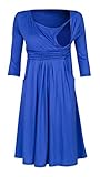 Happy Mama Womens Maternity Nursing 2in1 Skater Dress 3/4 Sleeves 50% OFF. 848p