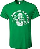 GunShowTees Men's Rub Me for Luck Funny St. Patrick's Day Irish Leprechaun Shirt