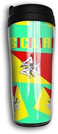 Sicilian Trinacria Sicilia Pride Camping ABS Plastic Easy Clean Curve Insulated Cup