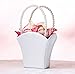Lillian Rose White Elegant Wedding Flower Girl Basket
