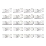 eBoot 20 Packs Self Adhesive Cable Clips Cable Drop Wire Holder (White)