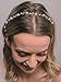 SWEETV Pearl Silver Bridal Headband-Single Hair Band Tiara Flower Wedding Headpiece Jewelry Bridal Hair Accessoires for Women