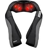 MARNUR Shiatsu Back Massager Neck and Shoulder Massagers with Deep Kneading and Heat Massage Therapy Relieving Sore Muscles and Body Neck Back Waist Thighs Shanks Foot Relaxation Home Car and Office Use