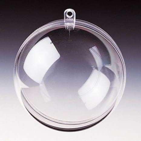 Bolas de plástico acrílico de KTLShop, transparentes, esferas para el árbol de Navidad, 10 unidades (7 tamaños disponibles), transparente, 10 cm: Amazon.es: Hogar