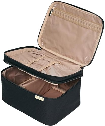 double-sided cosmetic toiletry and jewelry bag travel organizer TBTOTRA Makeup with Organizer, Large Case, Waterproof Bag for Cosmetics, Brushes, Tools, Black : Beauty & Personal Care Size:200LB (250 yards) The North Face Borealis Features adjustable dividers to Metal_14K White Gold