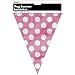 Polka Dot Pennant Flag Banner - 12 Ft | Hot Pink | 1 Pc