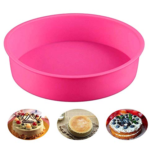 Baking Silicone 10-Inch Round Cake Pan Baking Mold, BPA Free, Non-Stick European-Grade Silicone, 2.16-Inches Deep