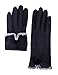 Women Winter Gloves Touch Screen Thick Warm Windproof Adult Hand Outdoor Mittens Gloves black (Fleece Lining) (BLACK)