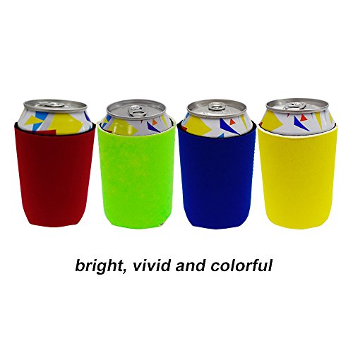 Acelane Neoprene Can Cooler Sleeves, Collapsible Holder, Insulated Carrier for Parties, Picnics Family Reunions and Outdoors – Set of 4 (PURECOLOR) - Thumbnail 4