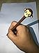 Gydthdeix 10 Pcs 0.38mm Newest Novelty Cute Kawaii Monkey Black Ballpoint Writing Pen Set Plastic Creative Gel Ink Pens for Office School Children Gift Stationery Supplies Set